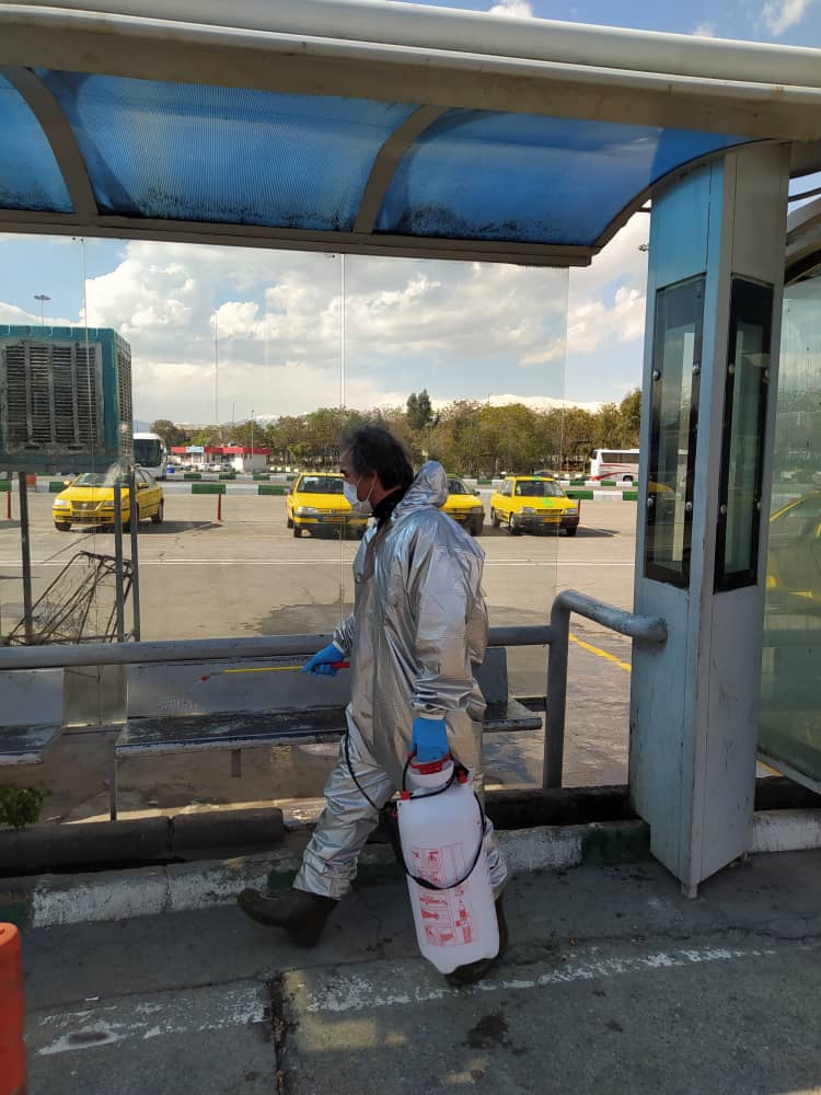 ترمینال جنوب، ضدعفونی شد/ گزارش تصویری